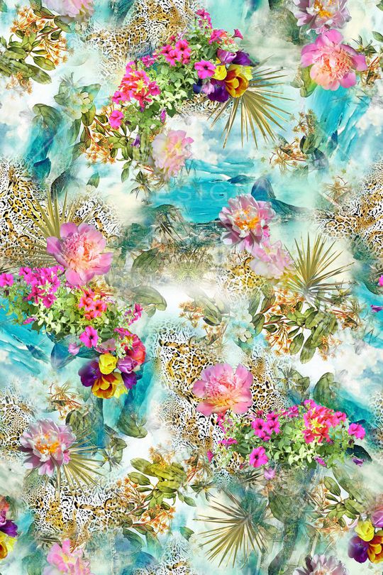 热带风印花华亿平台图片