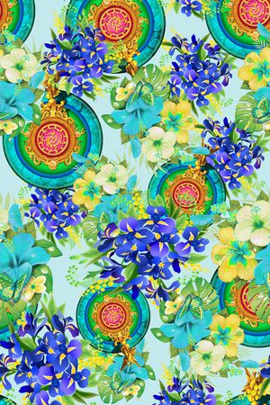 复古印花华亿平台图片