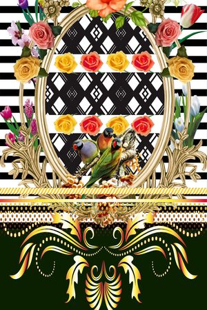 长方丝巾印花华亿平台图片