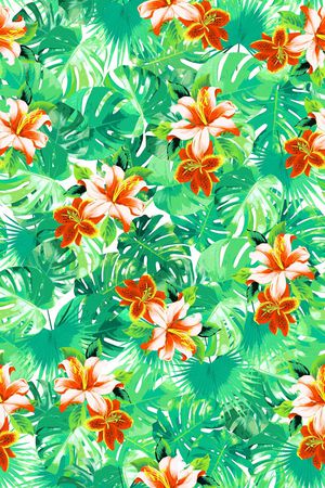 棕榈叶印花华亿平台图片