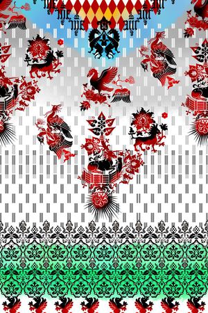 欧式宫廷风印花华亿平台图片