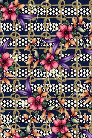 复古印花华亿平台图片