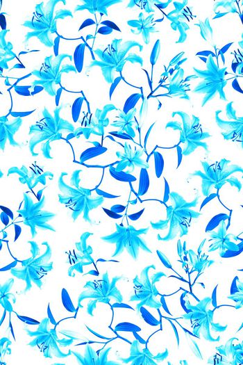 百合花印花华亿平台图片