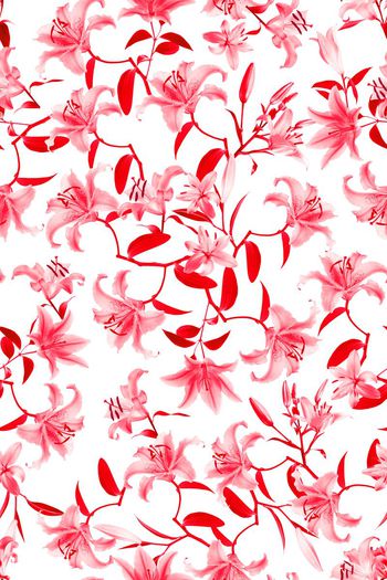 371457-热带风情百合纹