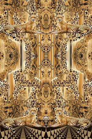 豹纹印花华亿平台图片