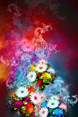 花卉印花华亿平台图片