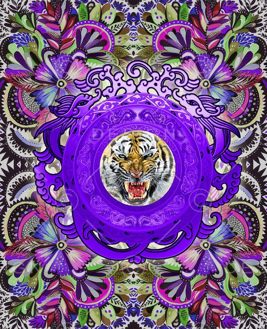 老虎头印花华亿平台图片