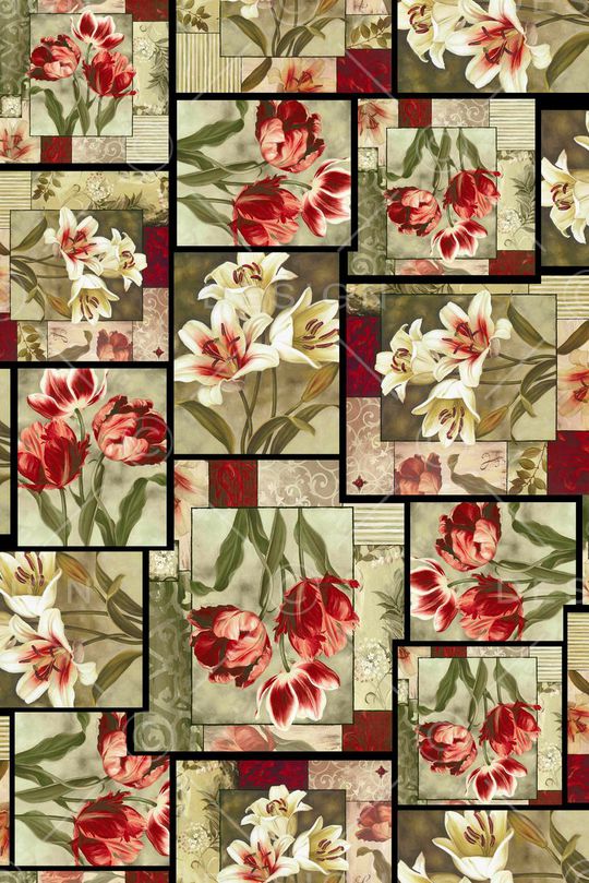 欧式 花纹 花卉印花华亿平台图片