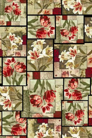 欧式 花纹 花卉印花华亿平台图片