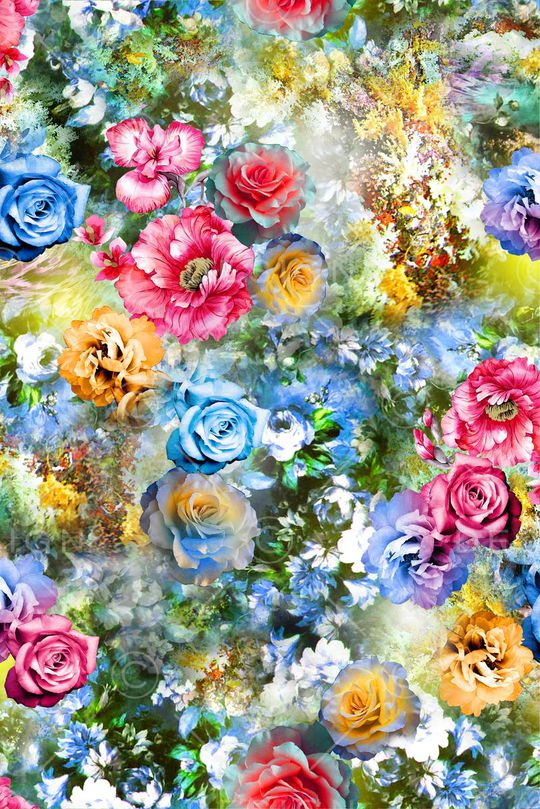 花卉印花华亿平台图片