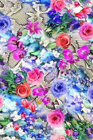 蛇纹印花华亿平台图片