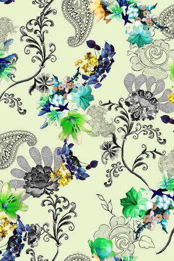 371591-个性欧式纹花卉