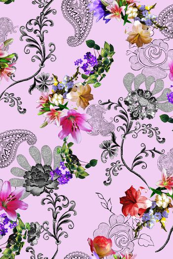 371592-个性欧式纹花卉