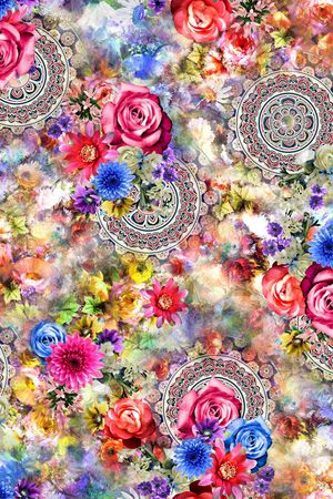 花卉印花华亿平台图片