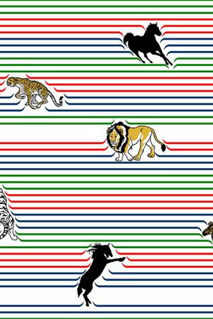 彩色横条印花华亿平台图片