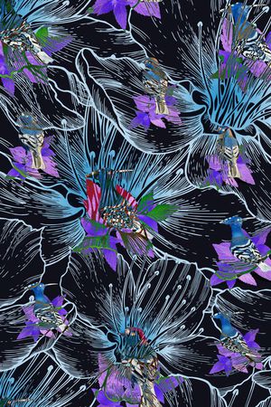 花卉印花华亿平台图片