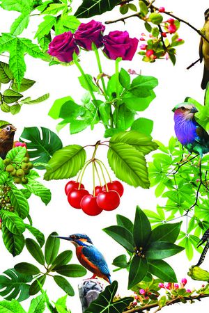 花卉印花华亿平台图片