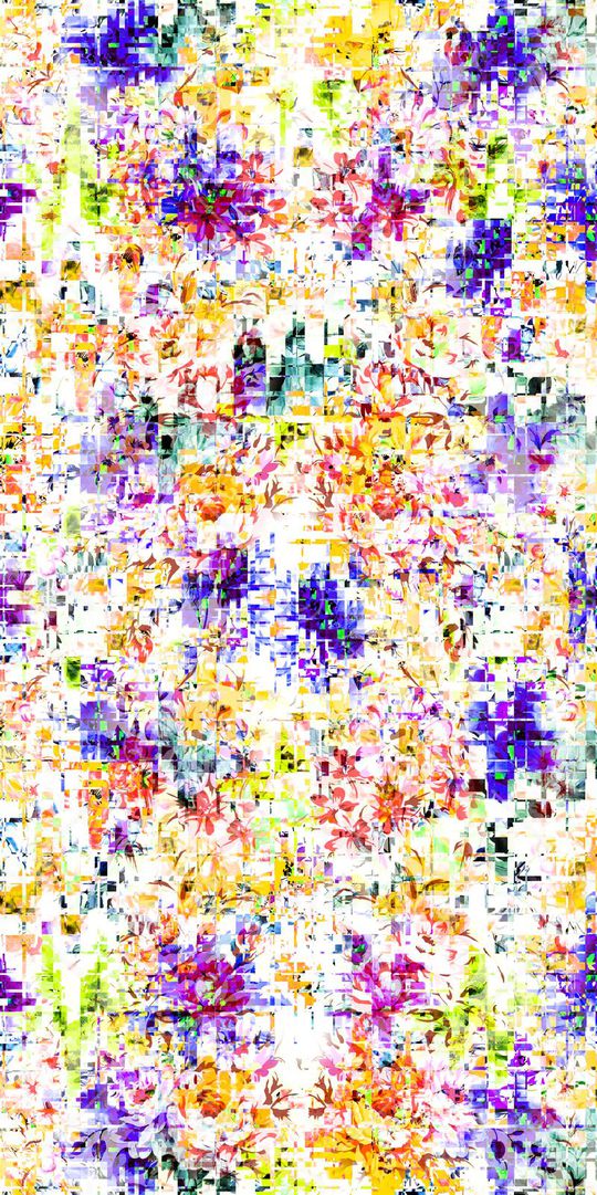 碎片几何印花华亿平台图片