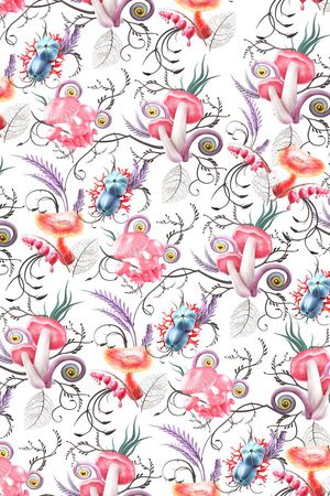 花卉植物印花华亿平台图片