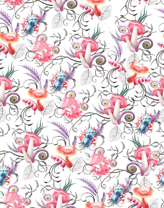 花卉植物印花华亿平台图片