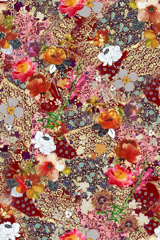 欧式印花华亿平台图片