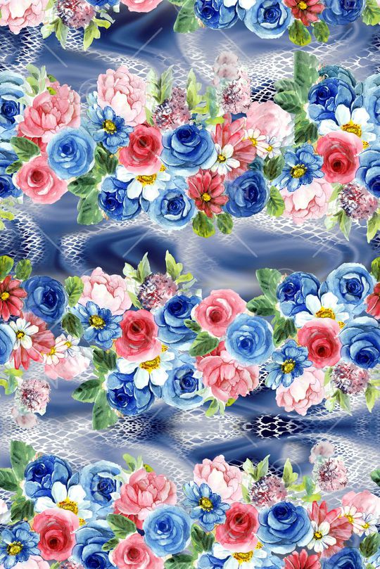 抽象纹路 花卉印花华亿平台图片