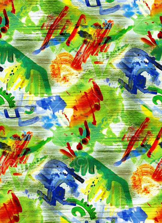 炫彩油画水彩画印花华亿平台图片