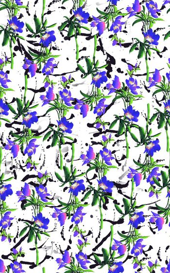 371741-090604-a 水墨笔触花卉