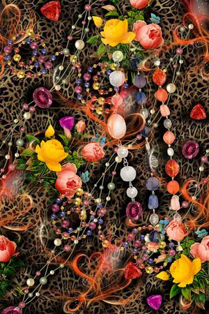 豹纹印花华亿平台图片