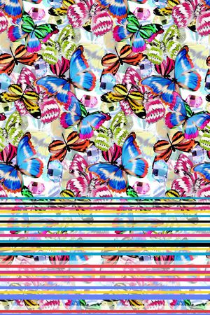 动物+线条定位印花华亿平台图片