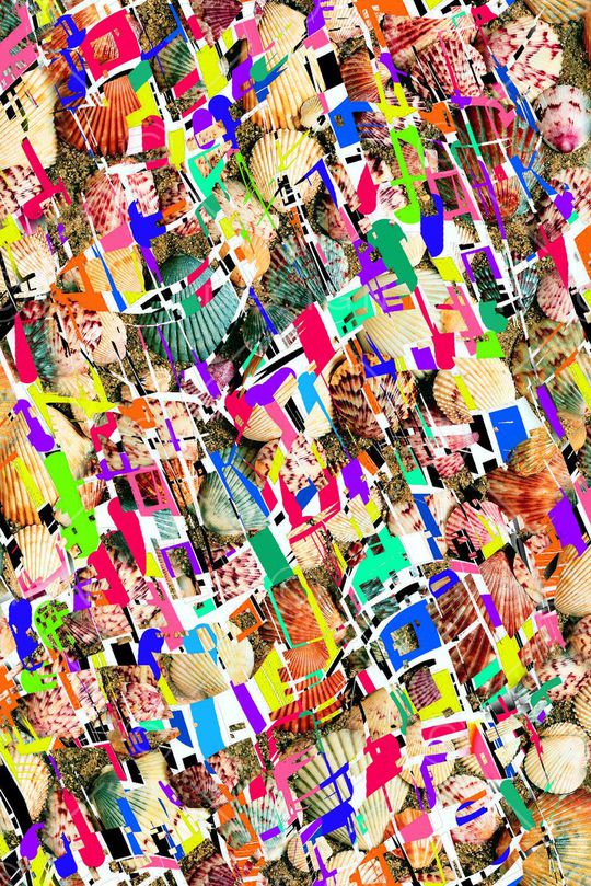 抽象 贝壳印花华亿平台图片