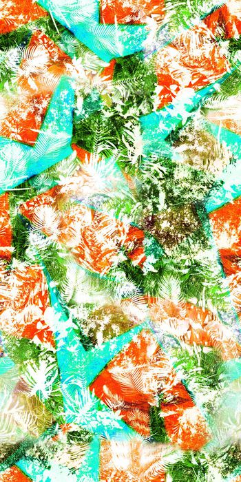 热带风情印花华亿平台图片