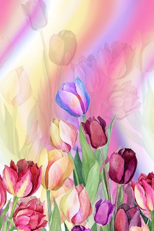 花卉印花华亿平台图片