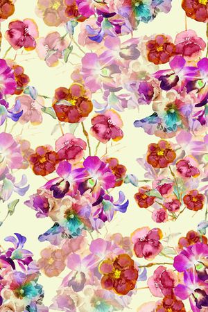 花卉印花华亿平台图片