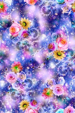 花卉印花华亿平台图片