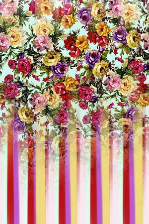 定位水彩花卉印花华亿平台图片