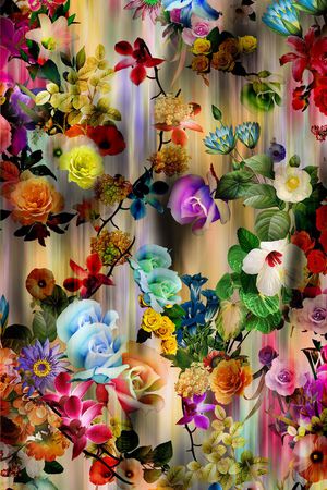 鲜花印花华亿平台图片