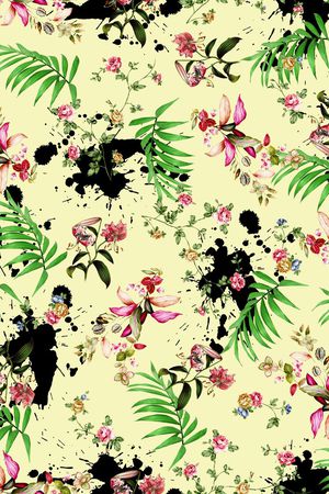 花卉印花华亿平台图片