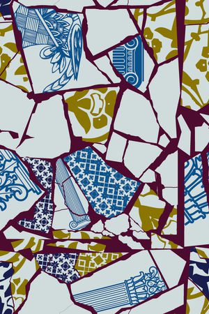 罗马柱印花华亿平台图片