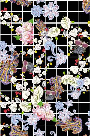 格子印花华亿平台图片