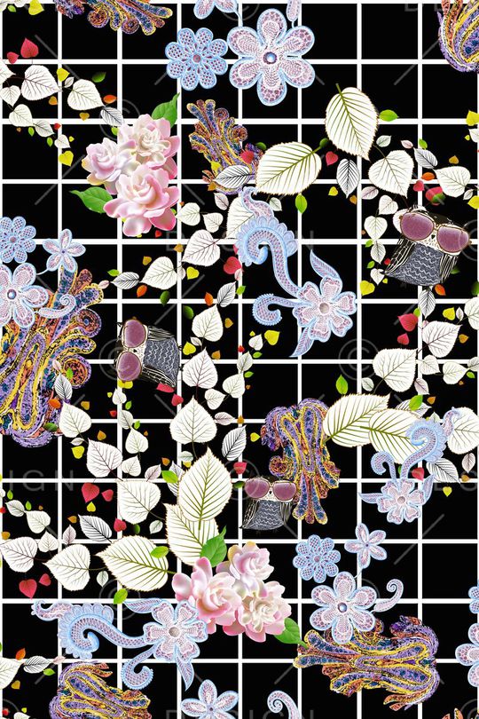 格子印花华亿平台图片