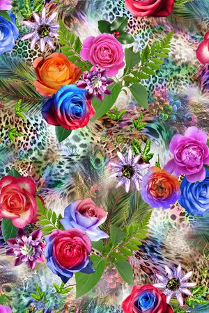 花卉印花华亿平台图片