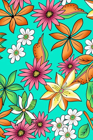 简约花卉印花华亿平台图片