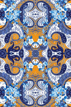 佩斯利印花华亿平台图片