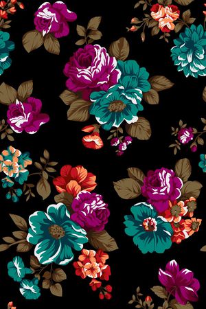 简约花卉印花华亿平台图片