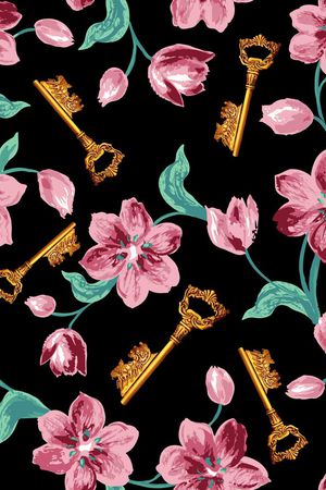 简约花卉印花华亿平台图片