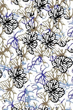 蝴蝶印花华亿平台图片