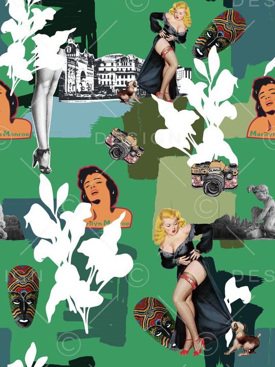 玛莉莲梦露印花华亿平台图片