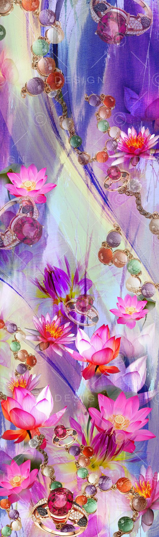 荷花印花华亿平台图片