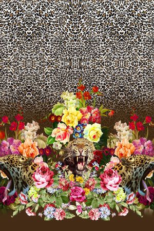 动物纹印花华亿平台图片